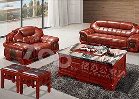 真皮接待沙發