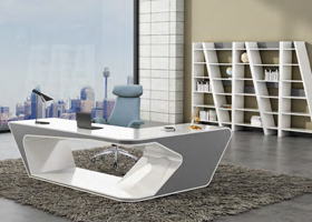 烤漆總裁室班臺沙發